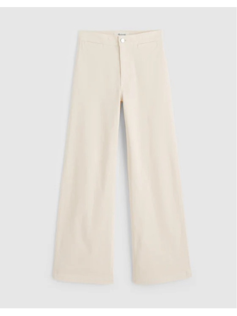 NWT Madewell The Wide-Leg Pant in Corduroy in white size 27